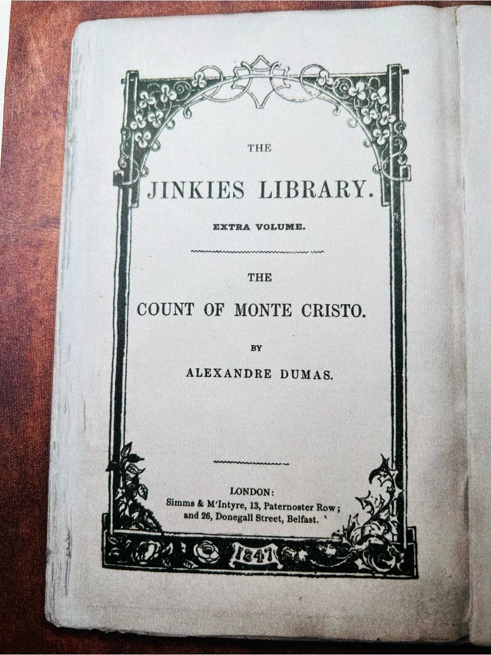 The Count of Monte Cristo Book Shaped Microfiber Cleaning Cloth Eyeglasses